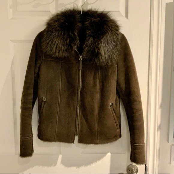 RARE Longchamp sheepskin and fox jacket - Picture 1 of 14